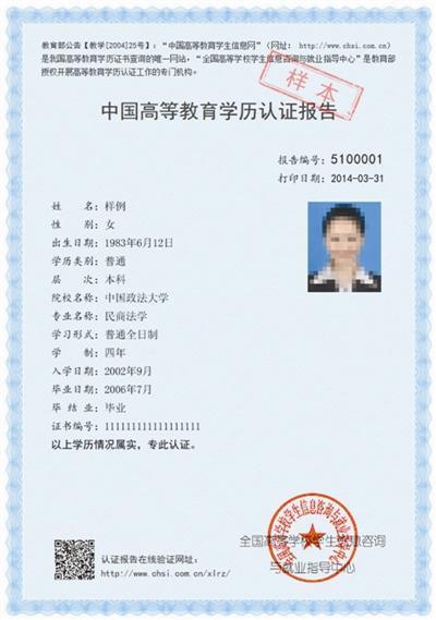教育部学历认证时间